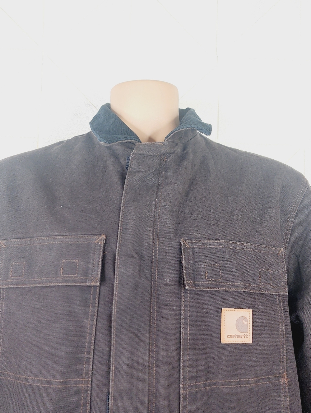 Carhartt Men's C26 DKB Dark Brown Arctic Sandstone Quilt Lined Coat - Picture 2 of 8
